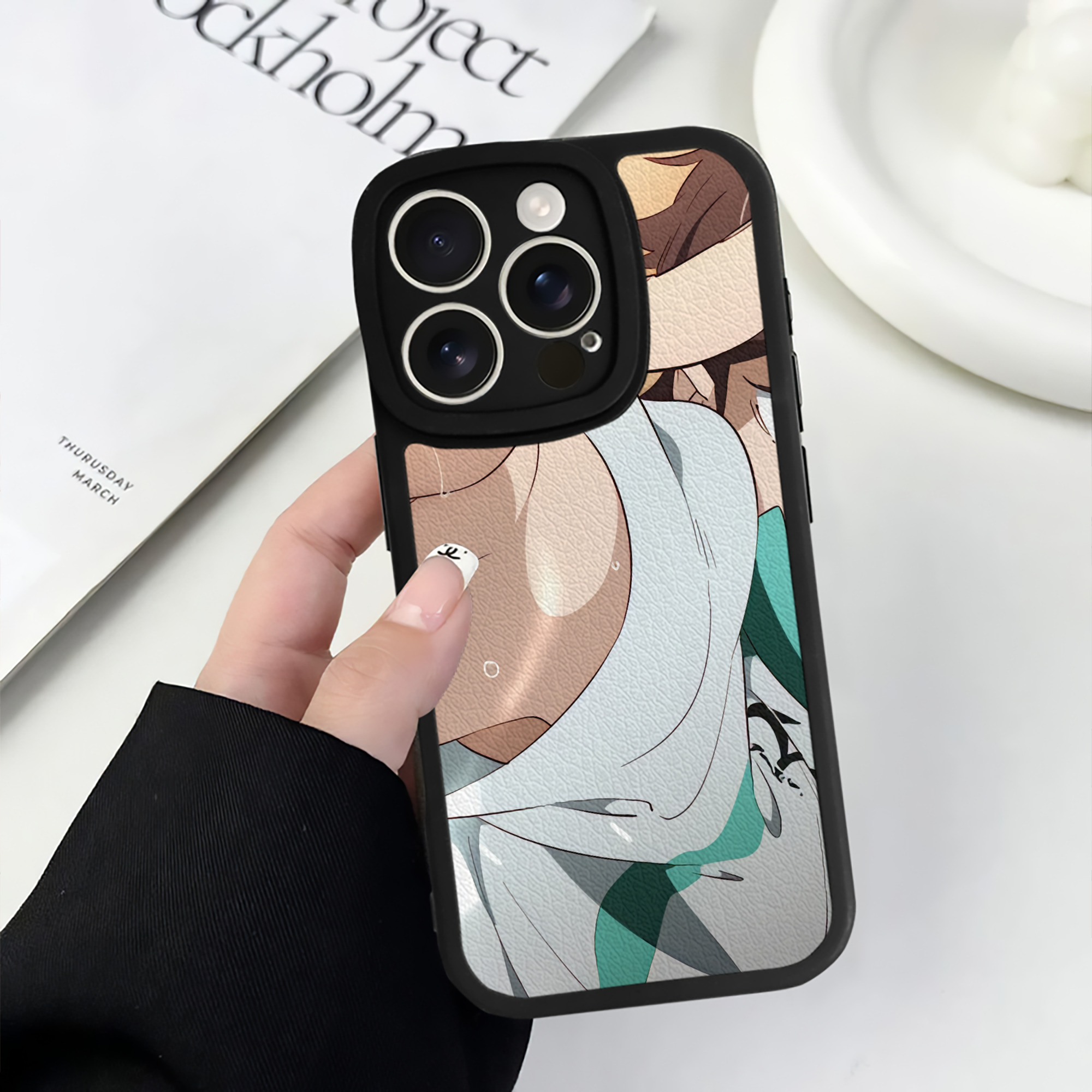 （画像用） ハイキュー!! Haikyu!! 【iPhone 16シリーズ対応】シリコンスマホケース（レザー調） 材質：シリコン